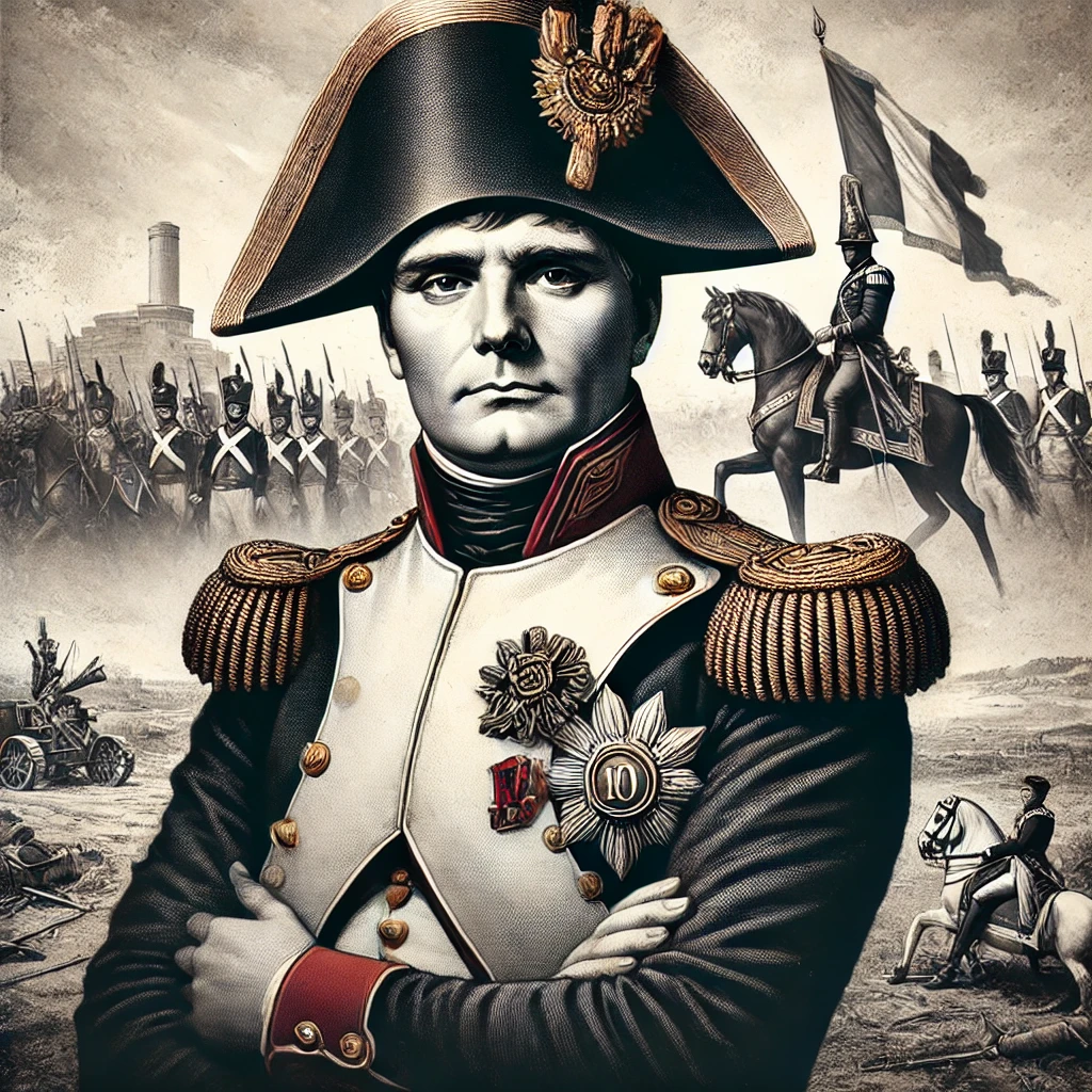 A commanding portrait of Napoleon Bonaparte