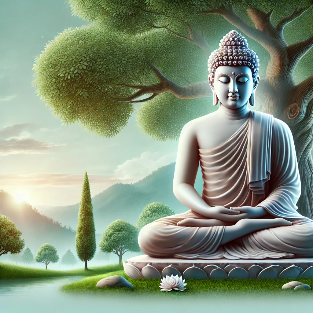 A serene depiction of Buddha (Siddhartha Gautama)