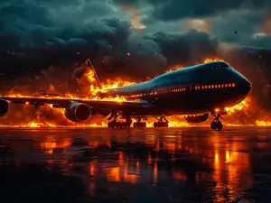 American Airlines® Plane Catches Fire After Emergency Landing in Denver