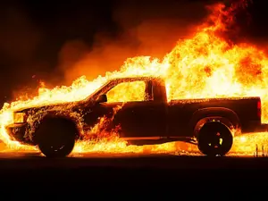 Marine Veterans Save Woman Moments Before Truck Engulfed in Flames