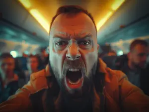 Airplane Passengers Held Hostage by Violent Outburst